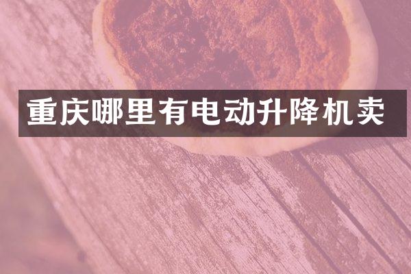 重庆哪里有电动升降机卖