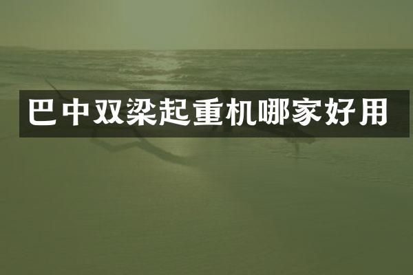 巴中双梁起重机哪家好用