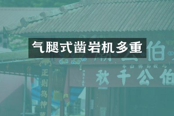 气腿式凿岩机多重