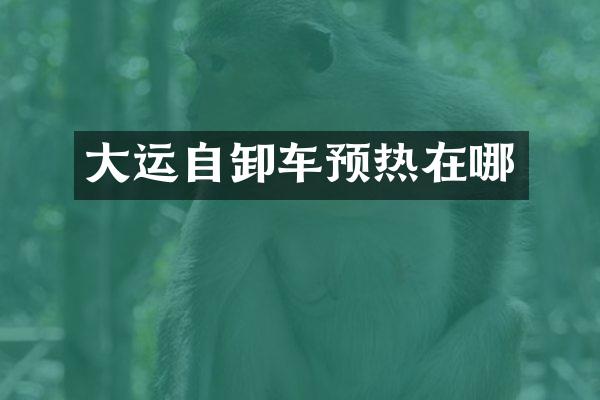 大运自卸车预热在哪