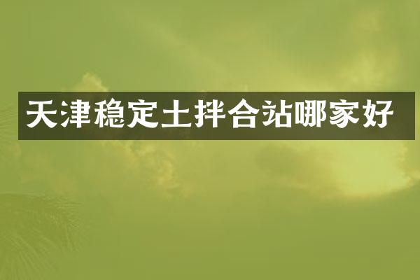 天津稳定土拌合站哪家好