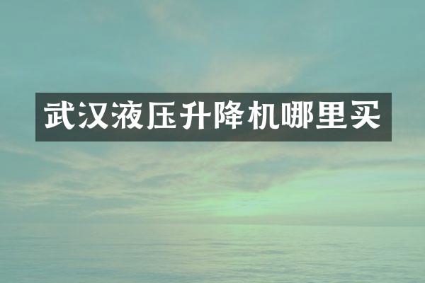 武汉液压升降机哪里买
