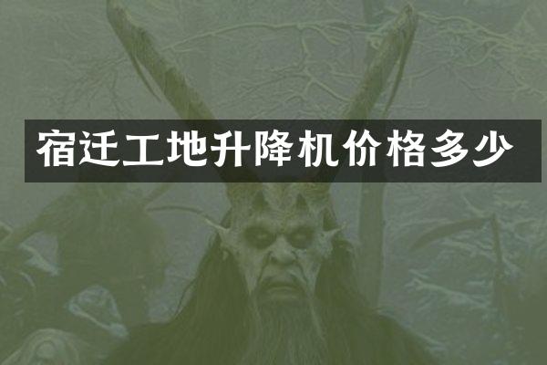 宿迁工地升降机价格多少