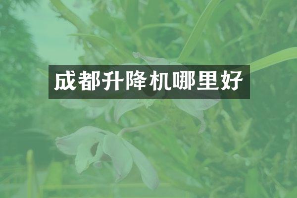 成都升降机哪里好