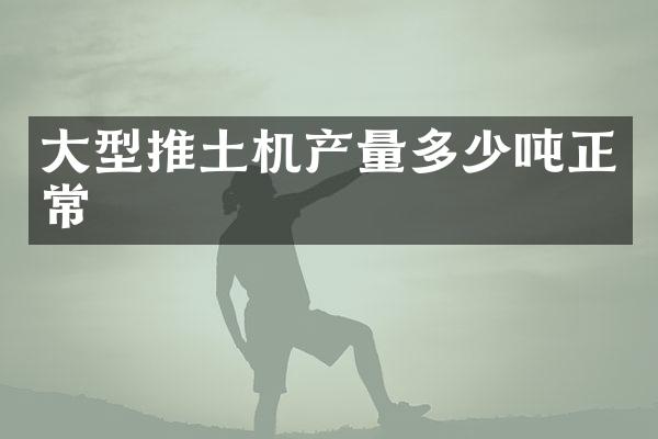 大型推土机产量多少吨正常