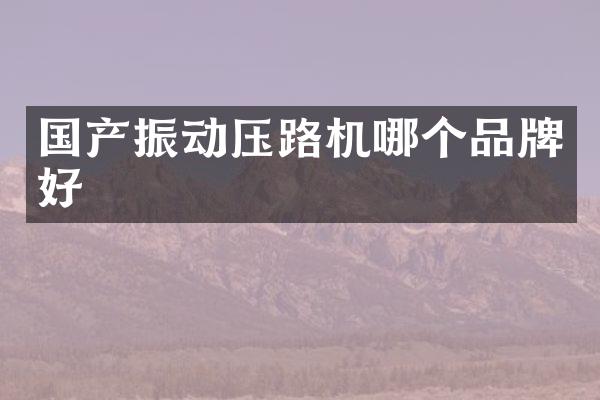 国产振动压路机哪个品牌好
