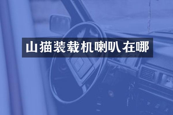 山猫装载机喇叭在哪