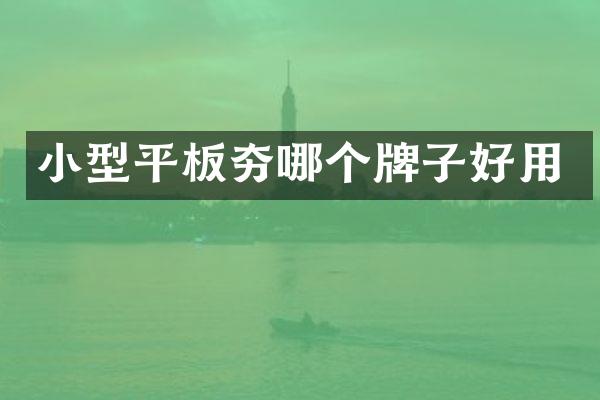 小型平板夯哪个牌子好用