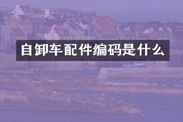 自卸车配件编码是什么