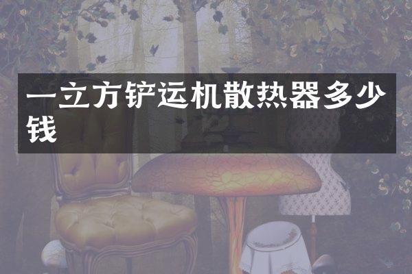 一立方铲运机散热器多少钱
