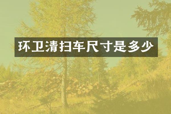 环卫清扫车尺寸是多少