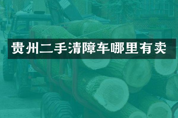 贵州二手清障车哪里有卖