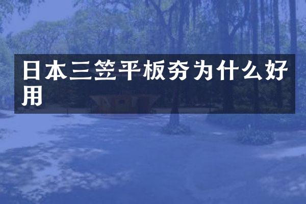 日本三笠平板夯为什么好用
