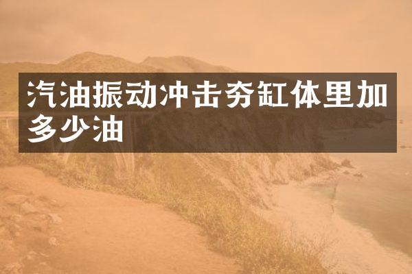 汽油振动冲击夯缸体里加多少油