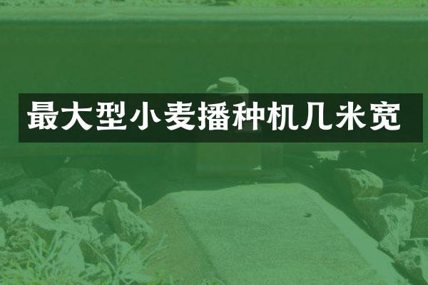 最大型小麦播种机几米宽