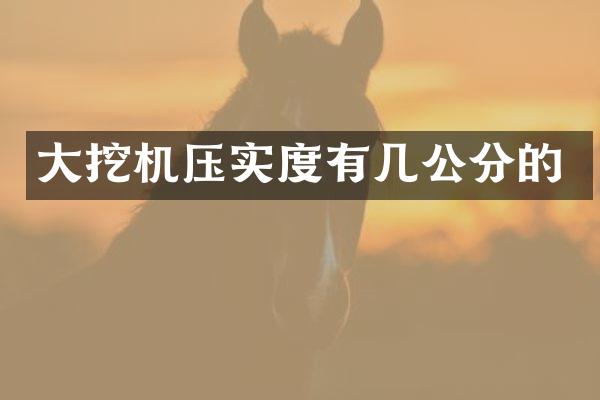 大挖机压实度有几公分的