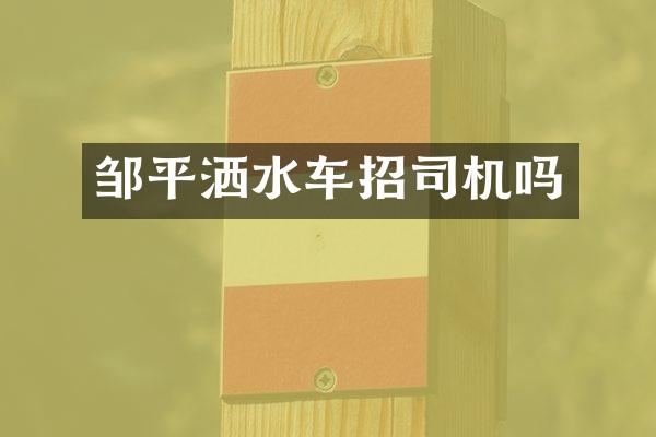 邹平洒水车招司机吗