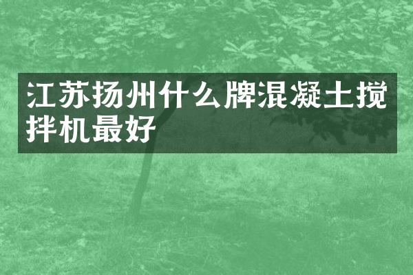 江苏扬州什么牌混凝土搅拌机最好