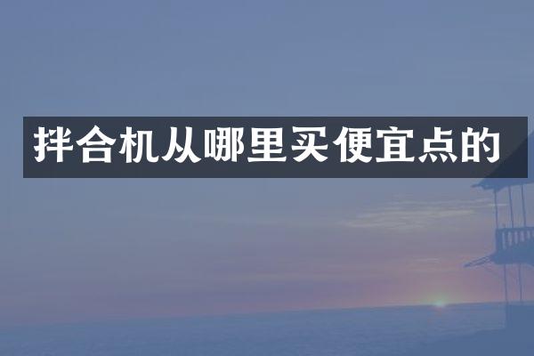 拌合机从哪里买便宜点的