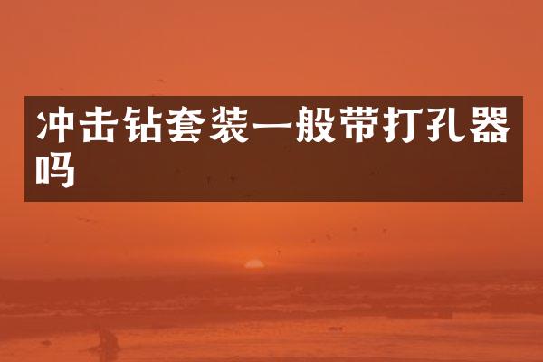 冲击钻套装一般带打孔器吗