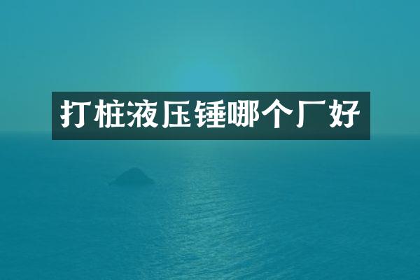 打桩液压锤哪个厂好