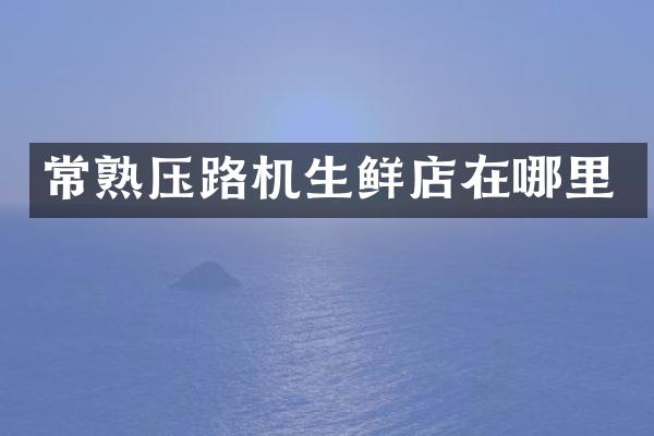 常熟压路机生鲜店在哪里