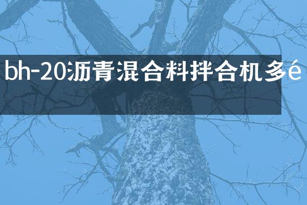 bh-20沥青混合料拌合机多重