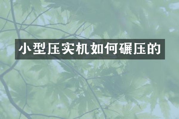 小型压实机如何碾压的