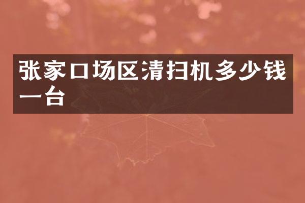 张家口场区清扫机多少钱一台