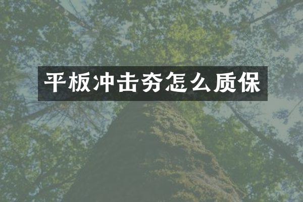 平板冲击夯怎么质保
