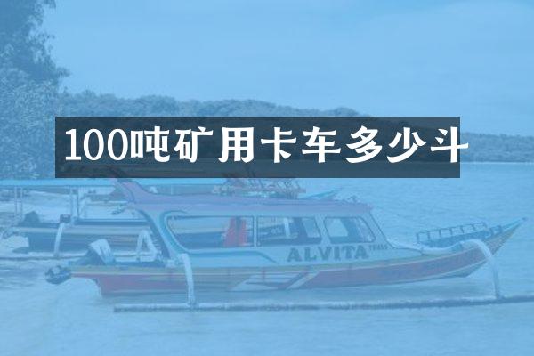 100吨矿用卡车多少斗