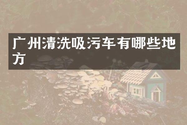 广州清洗吸污车有哪些地方