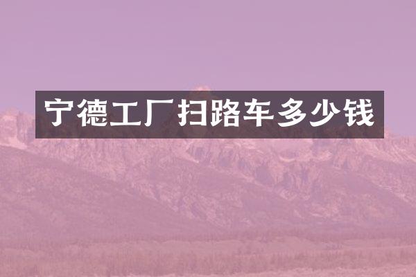 宁德工厂扫路车多少钱