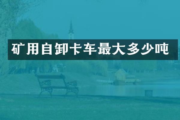 矿用自卸卡车最大多少吨