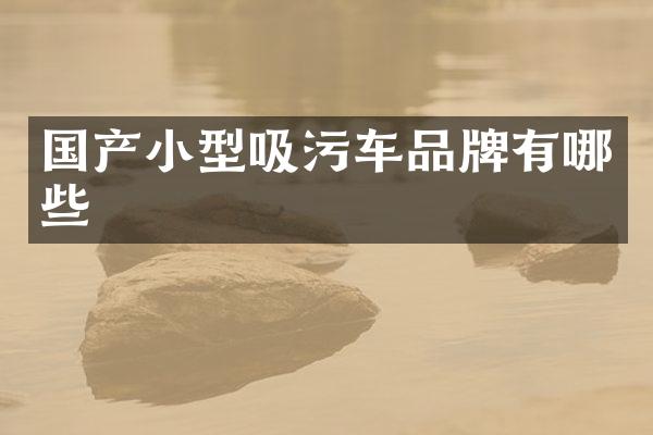 国产小型吸污车品牌有哪些