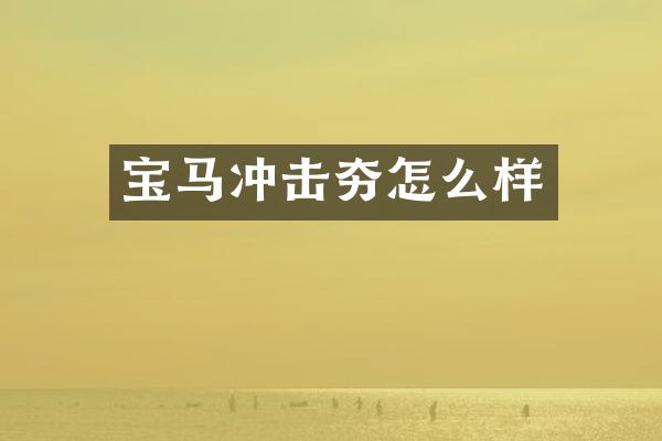 宝马冲击夯怎么样