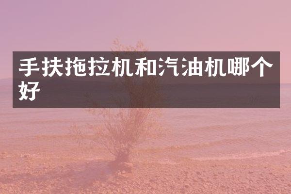 手扶拖拉机和汽油机哪个好