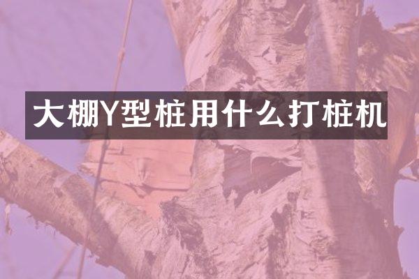 大棚Y型桩用什么打桩机