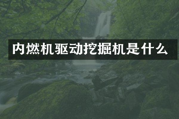 内燃机驱动挖掘机是什么
