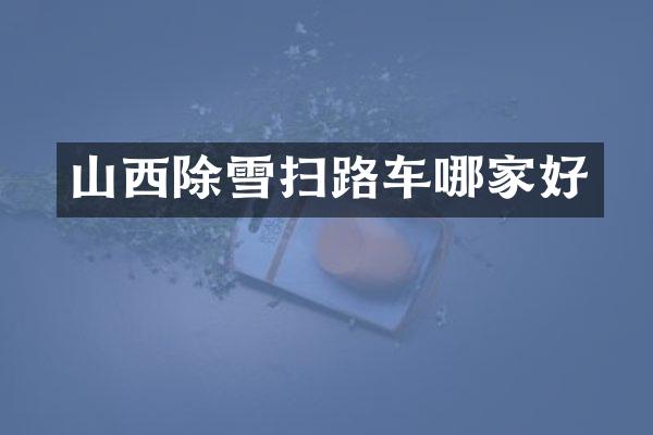 山西除雪扫路车哪家好