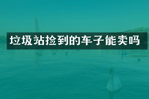 垃圾站捡到的车子能卖吗