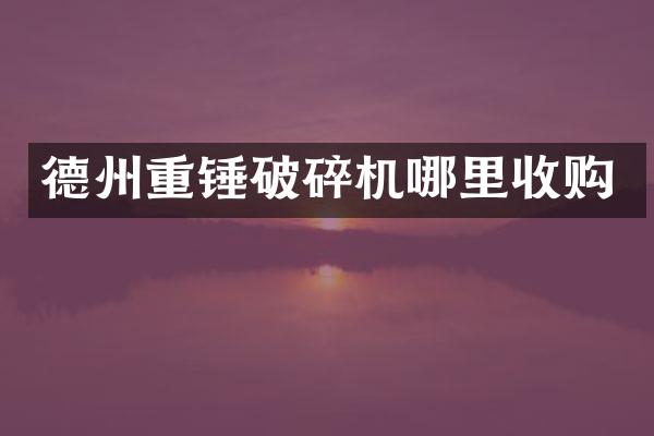德州重锤破碎机哪里收购